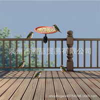 Detachable Bird Feeder and Bath Stand for Railings, Patios, and Gardens