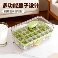 Press-Type Ice Cube Tray with Lid for Homemade Ice and Food Storage