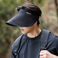 Wide Brim Sun Visor for Outdoor Sports and Fishing - UV Protection, Adjustable, Empty Top Design