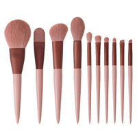 10-12 Piece Soft Bristle Makeup Brush Set with Storage