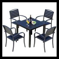 Outdoor Weather-Resistant Wood Plastic Composite Patio Dining Set