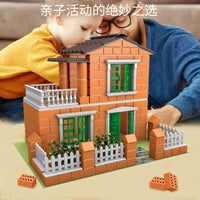 Mini Mason DIY House Building Blocks Kit for Kids, Educational Construction Toy with Bricks and Tools
