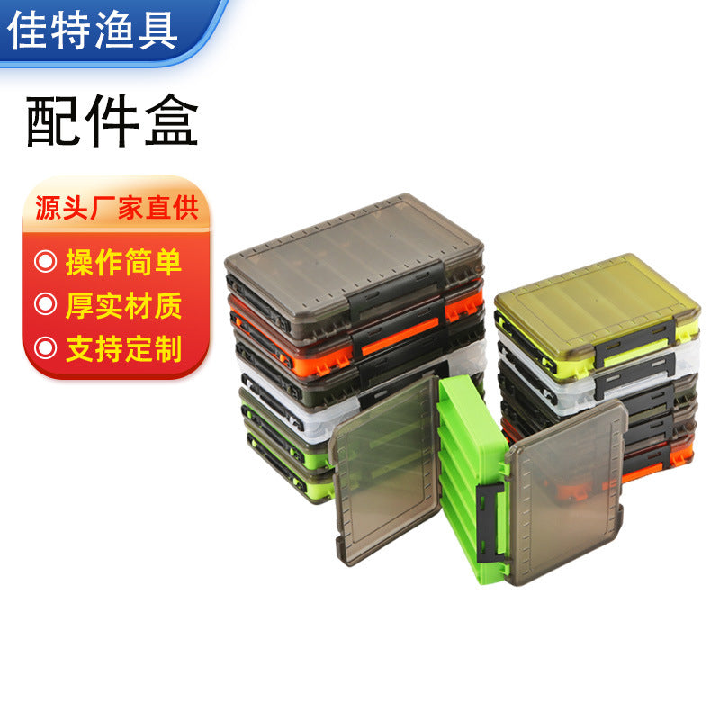 Double-Layer Wooden Lure Box with Handle, Large Capacity Fishing Tackle Storage for Minnow Baits