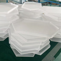Hexagonal Clear Acrylic Serving Tray for Home, Hotel, or Retail Display