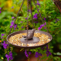 Cast Iron Bird Feeder Bath Tray for Outdoor Garden Decor