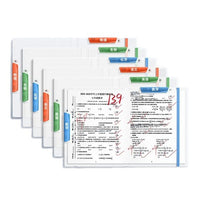 A3 Double Pull Rod Dark Retro Test Paper Folder with Straps for Student Document Organization
