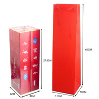 Jelly Color PP Plastic Waterproof Wine Bottle Gift Bag with Handle for Single or Double Bottles