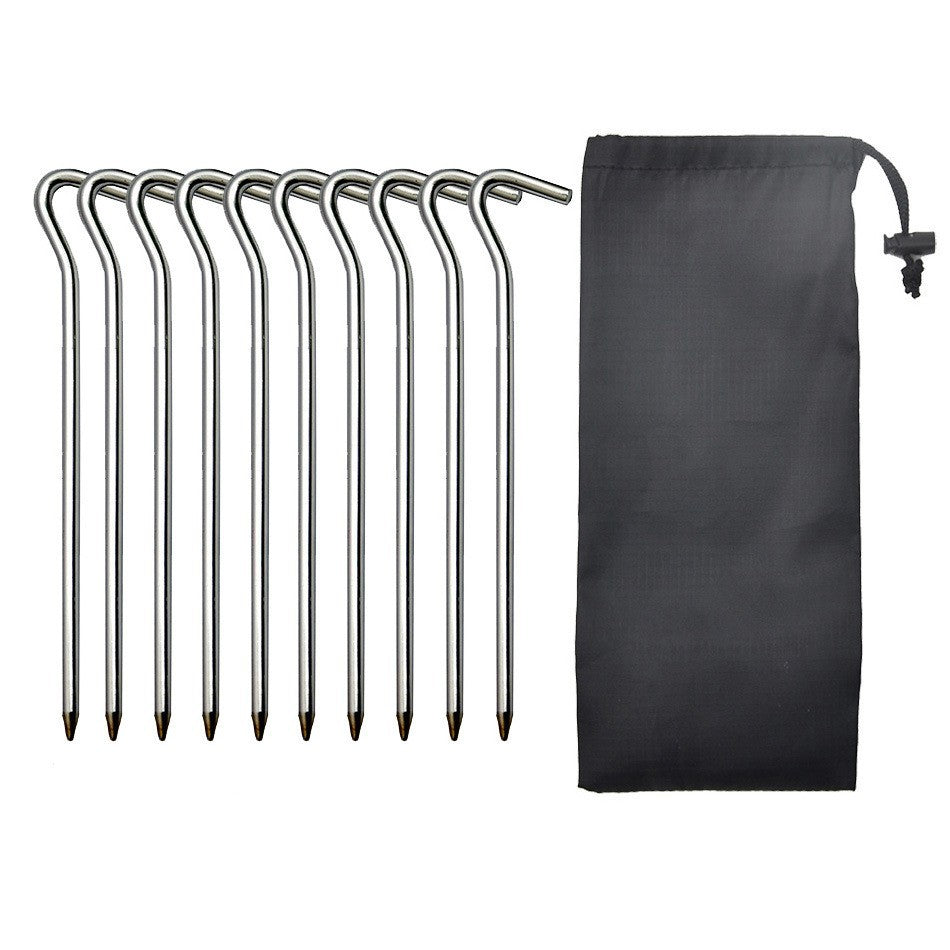 Outdoor Aluminum Alloy Tent Stakes Kit with Wind Ropes and Buckles for Camping and Canopy