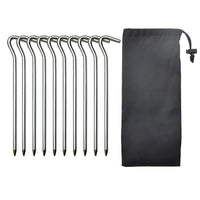 Outdoor Aluminum Alloy Tent Stakes Kit with Wind Ropes and Buckles for Camping and Canopy