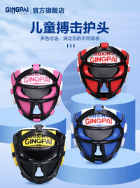 Boxing Headgear with Face Mask for Adults and Kids, Muay Thai Taekwondo Training Head Protector
