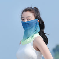 Women's Summer Breathable Ice Silk Sun Protection Face Mask for Cycling and Outdoor Activities