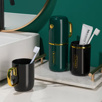 Portable Travel Toothbrush Holder and Mouthwash Cup Set