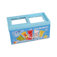Miniature Supermarket Ice Cream Freezer Dollhouse Accessory for Kids