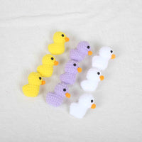 Handmade Crocheted Duck Animal Head Keychain Pendant