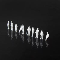 Miniature Unpainted Human Figures for Architectural Models and Dioramas