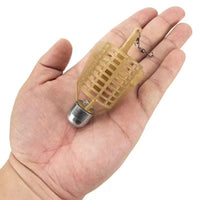 European Style Fishing Bait Cage Feeder with Lead Sinker for Carp Fishing