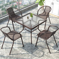 Portable Folding Outdoor Patio Table and Chair Set for Balcony, Garden, or Indoor Use