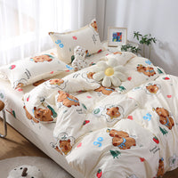 Cotton Duvet Cover for Single/Double Beds, Cartoon Print, Various Sizes