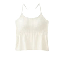 Women's Seamless Padded Camisole with Built-in Bra, Slimming Tank Top for Layering or Outerwear