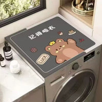 Diatomaceous Earth Absorbent Non-Slip Mat for Washing Machine Refrigerator Countertops