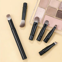 Portable Detachable Makeup Brush Set with Replaceable Heads and Storage Case