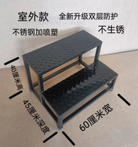 Stainless Steel Wide Step Stool for Home and Warehouse Use