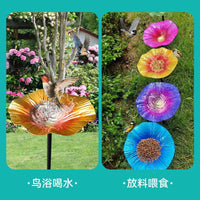 Outdoor Flower Bird Feeder & Bee Water Station for Garden & Patio Decor