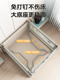 Novanya 3-Sided Baby Bed Rail Guard for Toddlers, Anti-Fall Protection, Adjustable Height