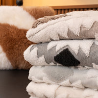 Plush Fleece Sofa Cover Blanket for Winter - Thickened Warm Sofa Throw