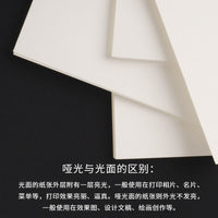 4K White Cardboard, One Side Glossy, One Side Matte, for Paper Sculpture, Craft Mat, Smooth and Thick Cardstock
