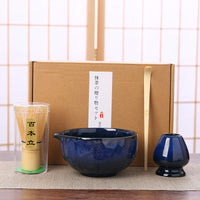 Matcha Bowl and Whisk Set with Stand, Traditional Japanese Tea Ceremony Kit
