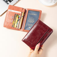 Multi-functional Travel Passport Holder Wallet with Card Slots and Boarding Pass Storage
