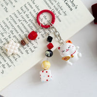 Lucky Cat Ingot Keychain for Bags and Phones