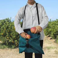 Outdoor Fruit Picking Apron Bag with Quick Release Storage, Waterproof Oxford Cloth