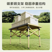 Portable Roll-Up Camping Table and Chair Set for Outdoor Picnics and BBQ