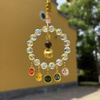 Crystal Five-Way God of Wealth Car Hanging Ornament with Gift Box