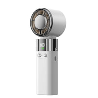 Portable Semiconductor Cooling Handheld Fan with Ice Compress and Digital Display, USB Rechargeable Folding Outdoor Mini Fan