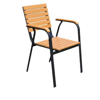 Outdoor Wood-Plastic Composite Patio Dining Table for Garden Balcony