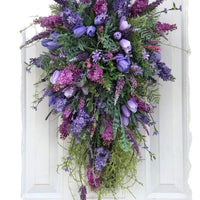 Spring Tulip & Hydrangea Wreath for Front Door Decor