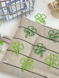 Creative Clover Paper Clips, Cute Shaped Bookmark Paperclips for Students and Stationery
