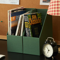 Desktop File Organizer Box with Bookends, Document Holder for Office and School Supplies
