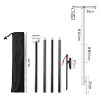 Outdoor Detachable Double-Hook Telescopic Camping Lantern Stand