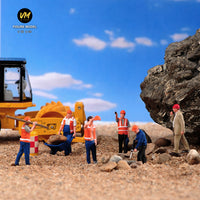 VM 1:50/1:64 Construction Worker Figures Miniature Scene Model Hand-Painted