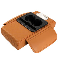 Car Armrest Storage Box with Heightening Pad and Tissue Holder, Universal Fit