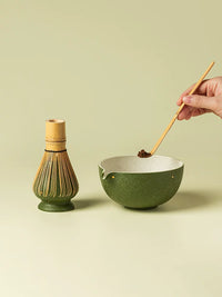 Japanese Style Matcha Bowl and Whisk Set for Traditional Tea Ceremony