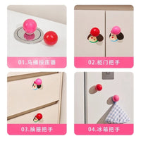 Polka Dot Dachshund Toilet Lid Lifter, No-Touch Acrylic Toilet Seat Handle for Bathroom