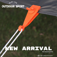 Outdoor Camping Windproof Tent Clips with Spiral Nylon Tarp Clamps and Rope Buckles