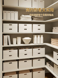 Right Angle Storage Bins for Bookshelves Cabinets and Kitchen Organization