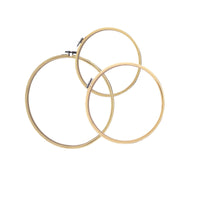 Bamboo Embroidery Hoop Set for Beginners, Round Wooden Cross Stitch Hoop Ring for DIY Needlework and Craft