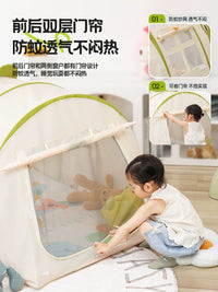 Kids' Pop-Up Play Tent with Mosquito Net for Indoor/Outdoor Use, Portable Playhouse for Boys & Girls